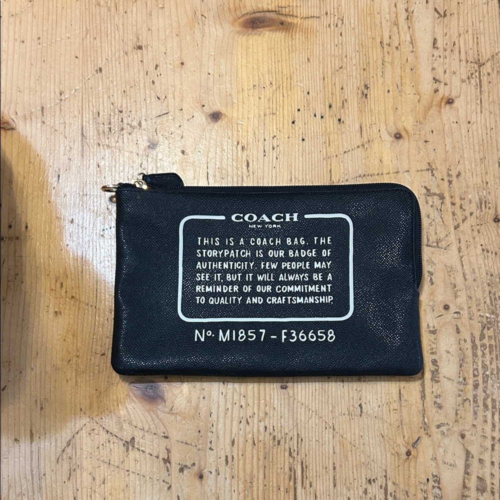 Coach Black Zip Pouch